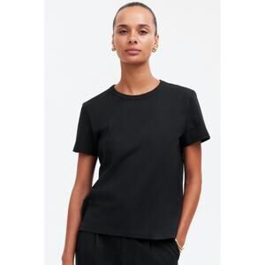 Madewell | NWT Perfect Crewneck Tee Black Allday Jersey | Sz M